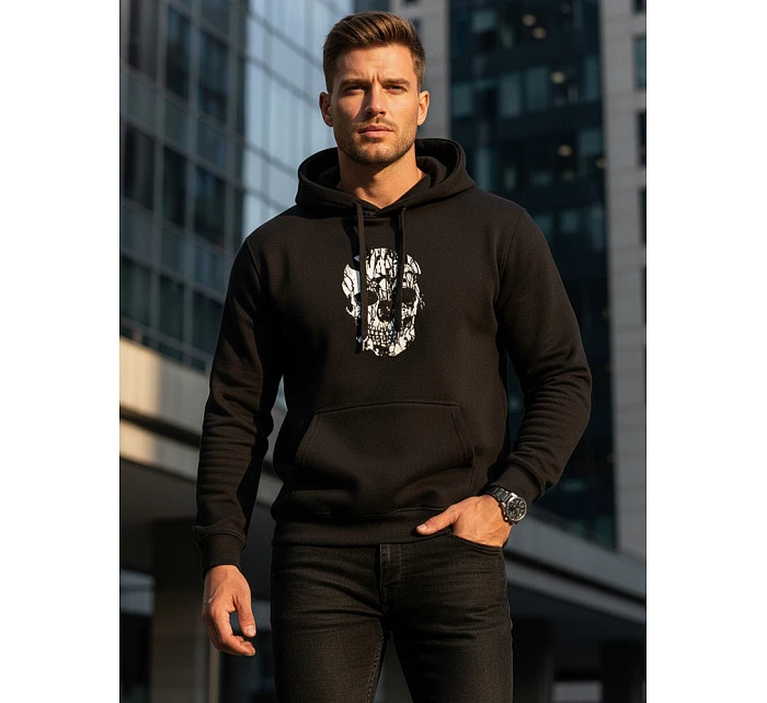 Bluza męska z nadrukiem czarna model 22103918 - FashionStreet