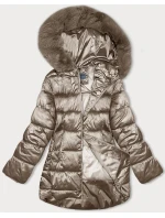 Béžová dámská bunda ve tvaru model 21247501 - S'WEST Béžová dámská bunda ve tvaru model 21247501 - S'WEST