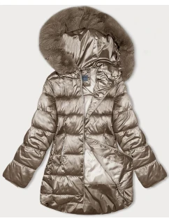 Béžová dámská bunda ve tvaru model 21247501 - S'WEST