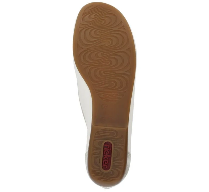 Kožené pohodlné polobotky Rieker W RKR658 beige