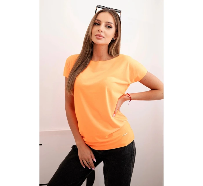 Dámská tričko s krátkým rukávem basic neon oranžový