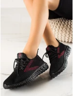 Moderní dámské černé tenisky bez podpatku Moderní dámské černé tenisky bez podpatku