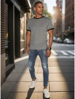 Pánské základní šedé tričko Dstreet model 21988559 - FashionStreet