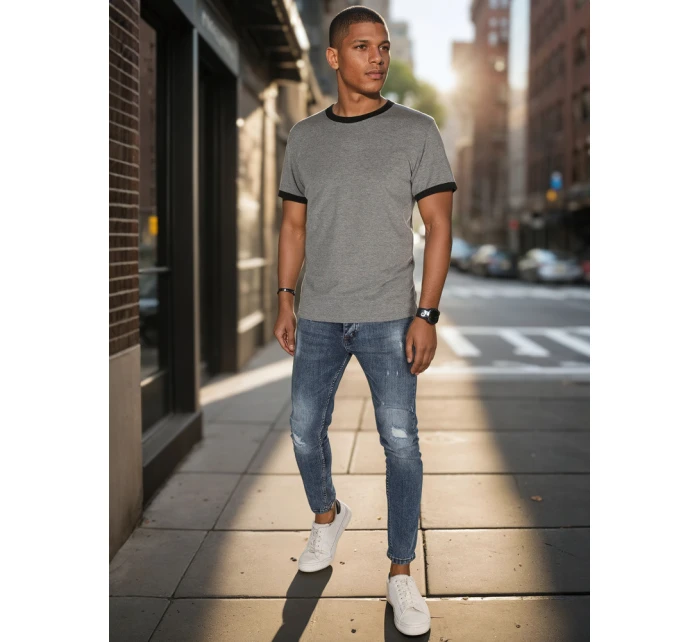 Pánské základní šedé tričko Dstreet model 21988559 - FashionStreet