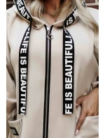 model 21379613 Ležérní kabát s kapsami a kapucí béžový - numoco basic