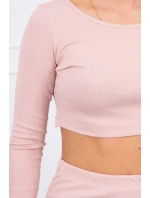 Souprava halenky a sukně tmavě pudrově růžová Souprava halenky a sukně tmavě pudrově růžová