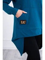 Mikina s dlouhými zády a kapucí Marine