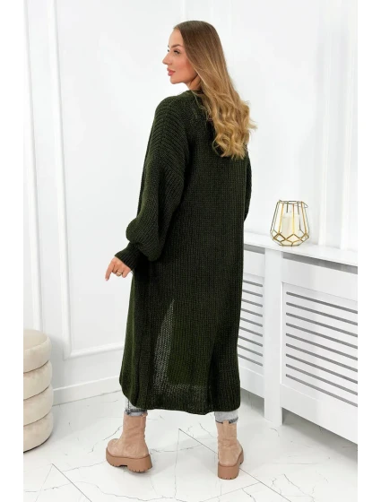 Svetr dlouhý kardigan khaki