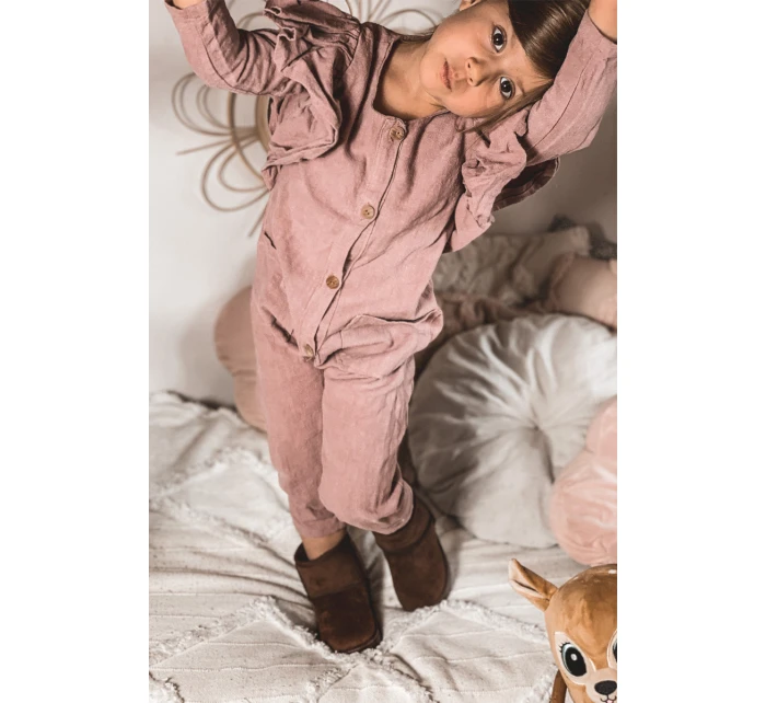 Dětské Teplé Sněhule Semišové Hnědé model 21564106 - Boto Dětské Teplé Sněhule Semišové Hnědé model 21564106 - Boto