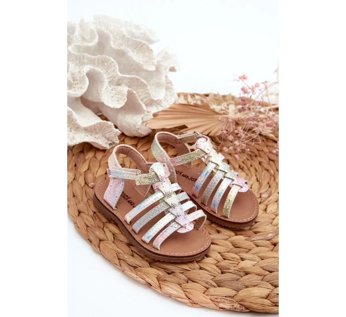 Dětské Gladiátorské Sandálky S Páskem V Multibarevném Designu Radovia Dětské Gladiátorské Sandálky S Páskem V Multibarevném Designu Radovia