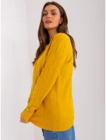 Sweter AT SW model 18884818 ciemny żółty - FPrice Sweter AT SW model 18884818 ciemny żółty - FPrice