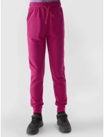 Dívčí tepláky typu jogger 4F - růžové Dívčí tepláky typu jogger 4F - růžové
