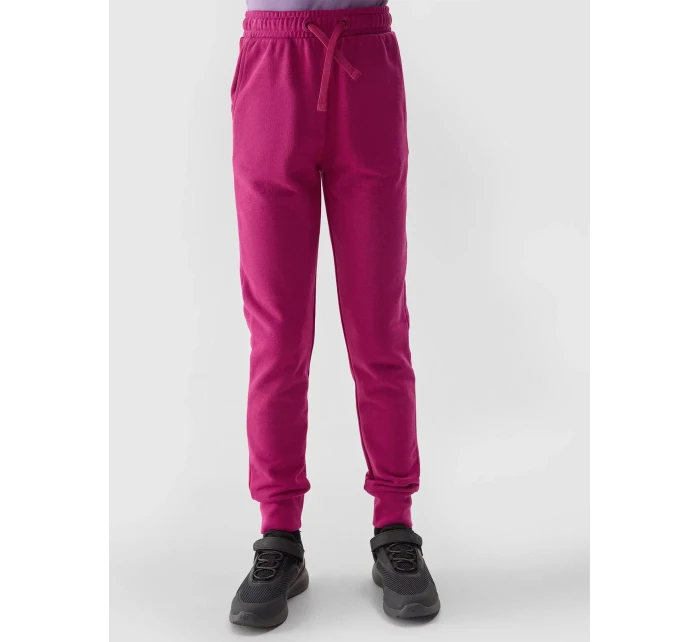 Dívčí tepláky typu jogger 4F - růžové Dívčí tepláky typu jogger 4F - růžové