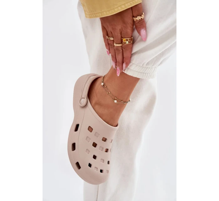 Dámské pěnové pantofle LEMIGO – béžové