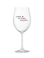 PROTOŽE BÝT DĚLNICE NENÍ PRDEL - čirá sklenice na víno 350 ml