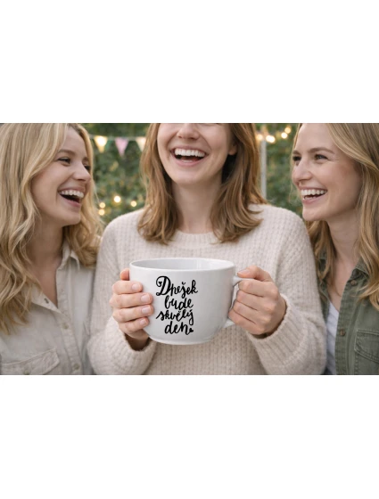 DNEŠEK BUDE SKVĚLÝ DEN - MEGA XXL keramický hrnek 1000 ml