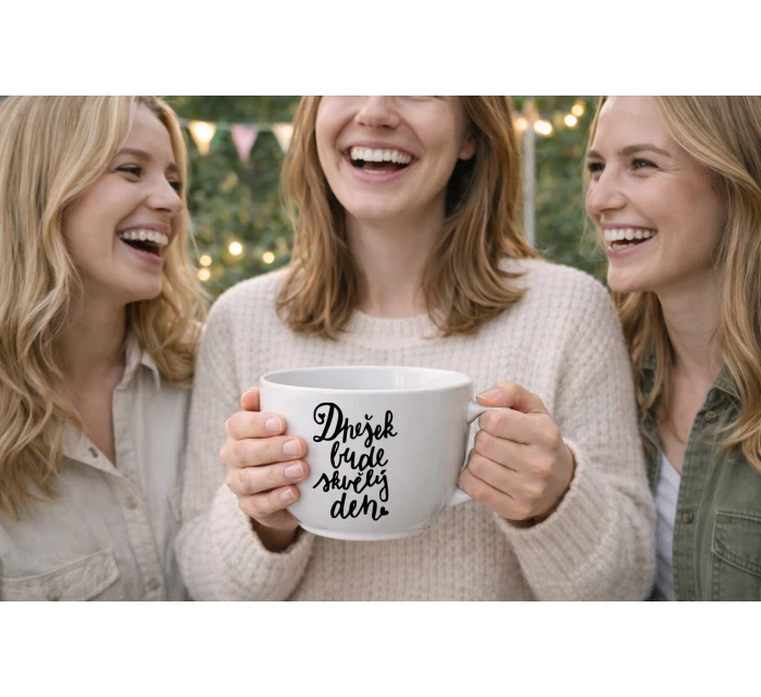 DNEŠEK BUDE SKVĚLÝ DEN - MEGA XXL keramický hrnek 1000 ml