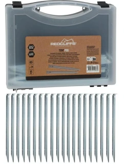 STANOVÉ KOLÍKY 23CM CPL. 20KS KOVOVÉ V POUZDŘE REDCLIFFS