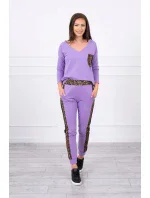 Sada s leopardím potiskem fialové barvy Sada s leopardím potiskem fialové barvy