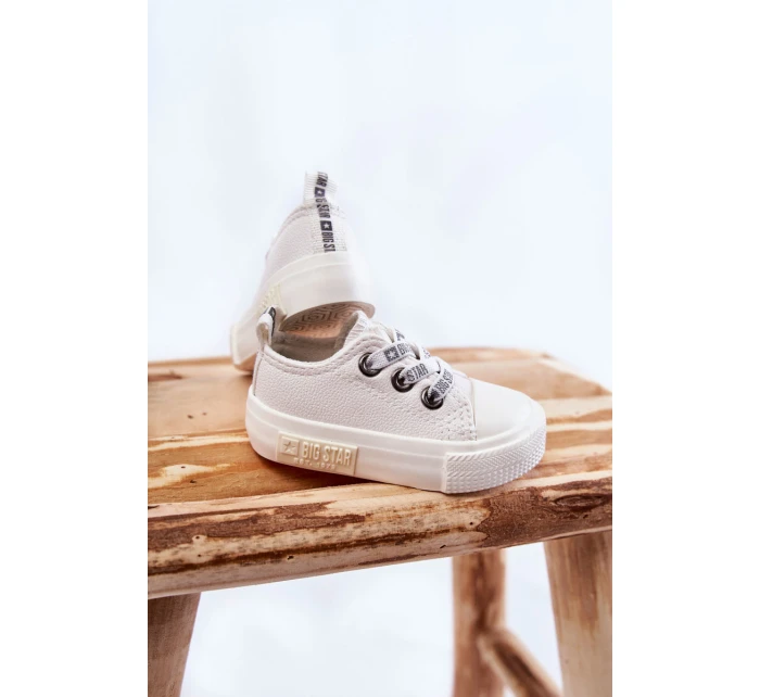 Dětské kožené tenisky BIG STAR model 21594822 Bílé - Big Star Shoes Dětské kožené tenisky BIG STAR model 21594822 Bílé - Big Star Shoes