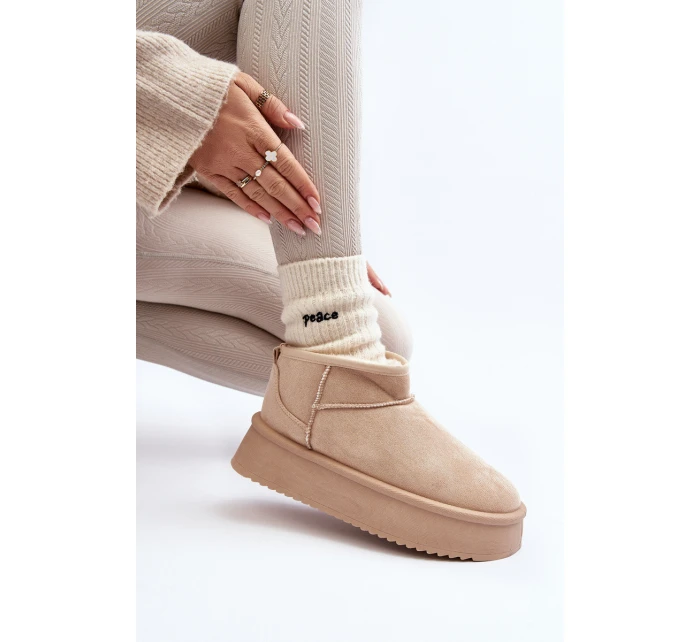 Dámské Sněhule Na Podrážce Beige model 21645981 - Boto Dámské Sněhule Na Podrážce Beige model 21645981 - Boto
