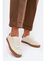 Dámské tenisky z eko kůže Big Star TT274311 světle béžové