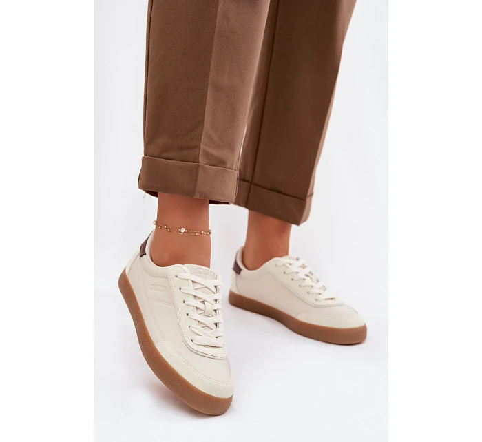 Dámské tenisky z eko kůže Big Star TT274311 světle béžové