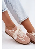 Dámské tenisky s krajkou růžové model 22107030 - Boto