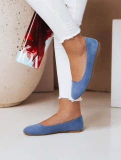 Dámské semišové baleríny MINIMALL modré FashionStreet ZY0671