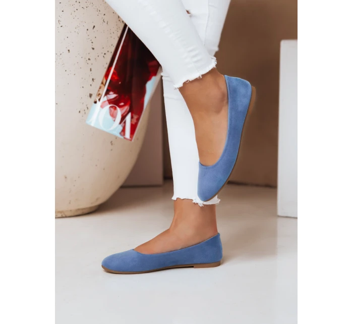 Dámské semišové baleríny MINIMALL modré FashionStreet ZY0671