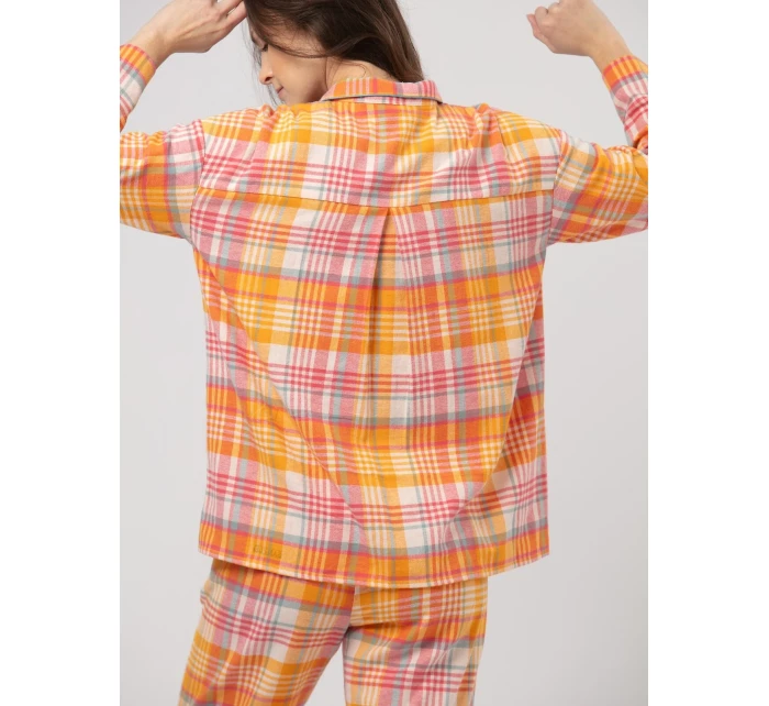Pyžamo Key LNS 473 B24 Flanelové dlouhé/r S-XL rozepínací