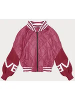 Růžová dámská bunda typu "bomber" se rukávy model 19739187 - MADE IN ITALY