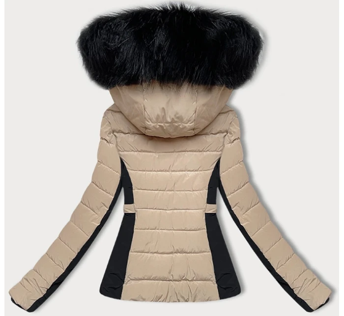 Béžová krátká dámská zimní bunda model 21248307 - S'WEST
