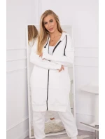 Hřejivá souprava s dlouhou mikinou ecru