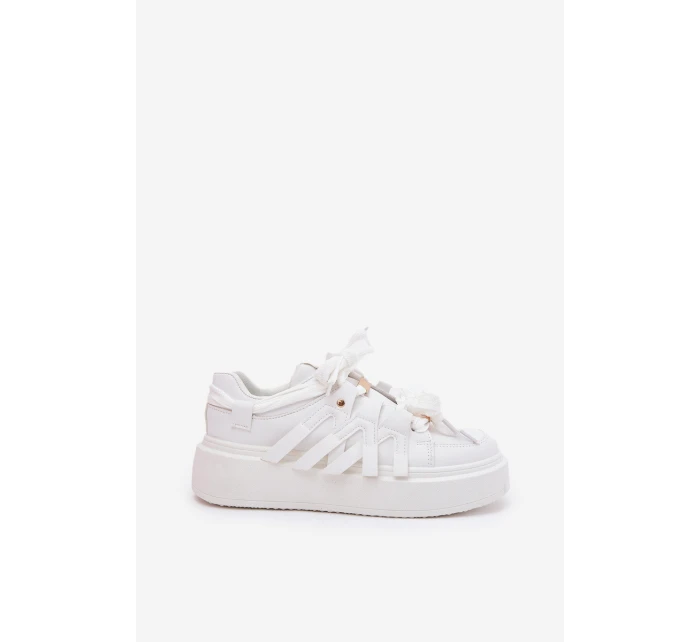 Eko Kožené Tenisky Na Platformě Bílé Penolle Eko Kožené Tenisky Na Platformě Bílé Penolle