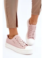 Nízké šněrovací tenisky Big Star LL274970 Nude Nízké šněrovací tenisky Big Star LL274970 Nude