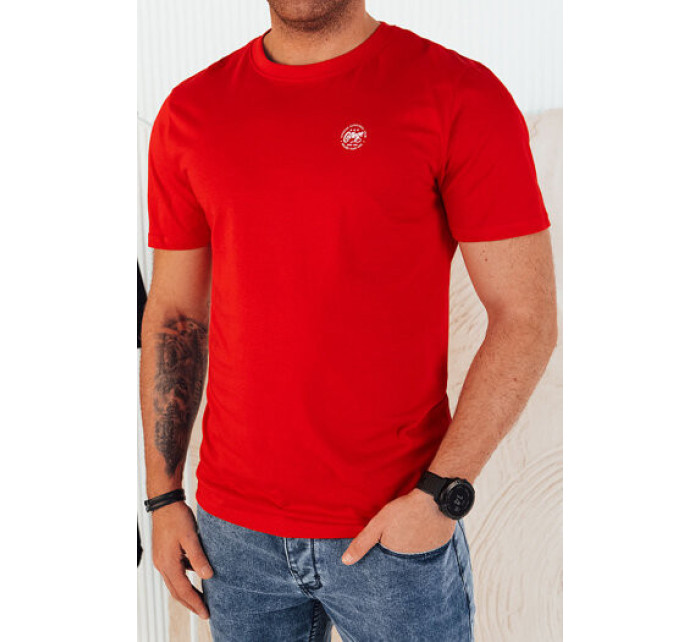 Pánské červené tričko s potiskem Dstreet RX5444