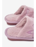 Dětské bačkory s kožíškem – fialové Norene