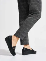 Trendy dámské mokasíny černé na klínku Trendy dámské mokasíny černé na klínku