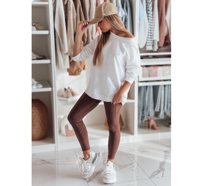 Dámské legíny s vysokým pasem světle hnědé Dstreet model 21982930 - FashionStreet