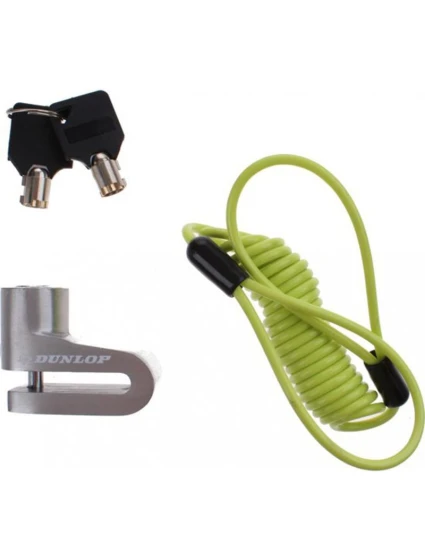 ZÁMEK BRZDOVÉHO KOTOUČE S LANKEM PŘIPOMÍNAJÍCÍM DUNLOP SILVER