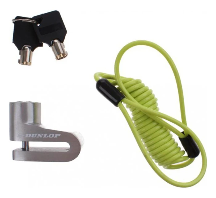 ZÁMEK BRZDOVÉHO KOTOUČE S LANKEM PŘIPOMÍNAJÍCÍM DUNLOP SILVER