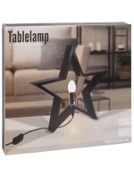 DEKORATIVNÍ HVĚZDA S LED OSVĚTLENÍM 35CM ČERNÁ Dětské