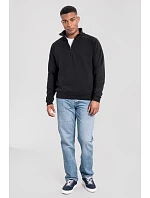 Iconic Premium Zip Neck Sweat Těžká mikina s 1/4 zipem model 22459605 black - Fruit of the Loom