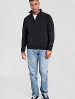 Fruit of the Loom Iconic Premium Zip Neck Sweat Těžká mikina s 1/4 zipem 16.2288 black