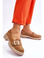 Módní semišové mokasíny tmavě béžové Eloisa Módní semišové mokasíny tmavě béžové Eloisa