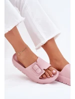 Dámské Pěnové Sandały Na Platformě S Přezkou Růžové Viasara Dámské Pěnové Sandały Na Platformě S Přezkou Růžové Viasara