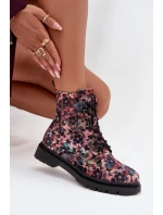 Dámské zateplené kotníkové boty v  Růžové model 21712494 - Artiker