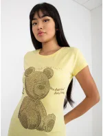 T shirt EM TS HS 21 model 21195972 jasny żółty - FPrice T shirt EM TS HS 21 model 21195972 jasny żółty - FPrice