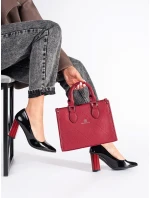 Luxusní černé lodičky dámské na širokém podpatku Luxusní černé lodičky dámské na širokém podpatku